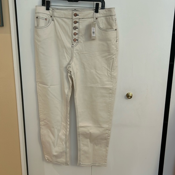 Boden Cream Jeans with Contrast Stitching size 14R - Picture 1 of 5